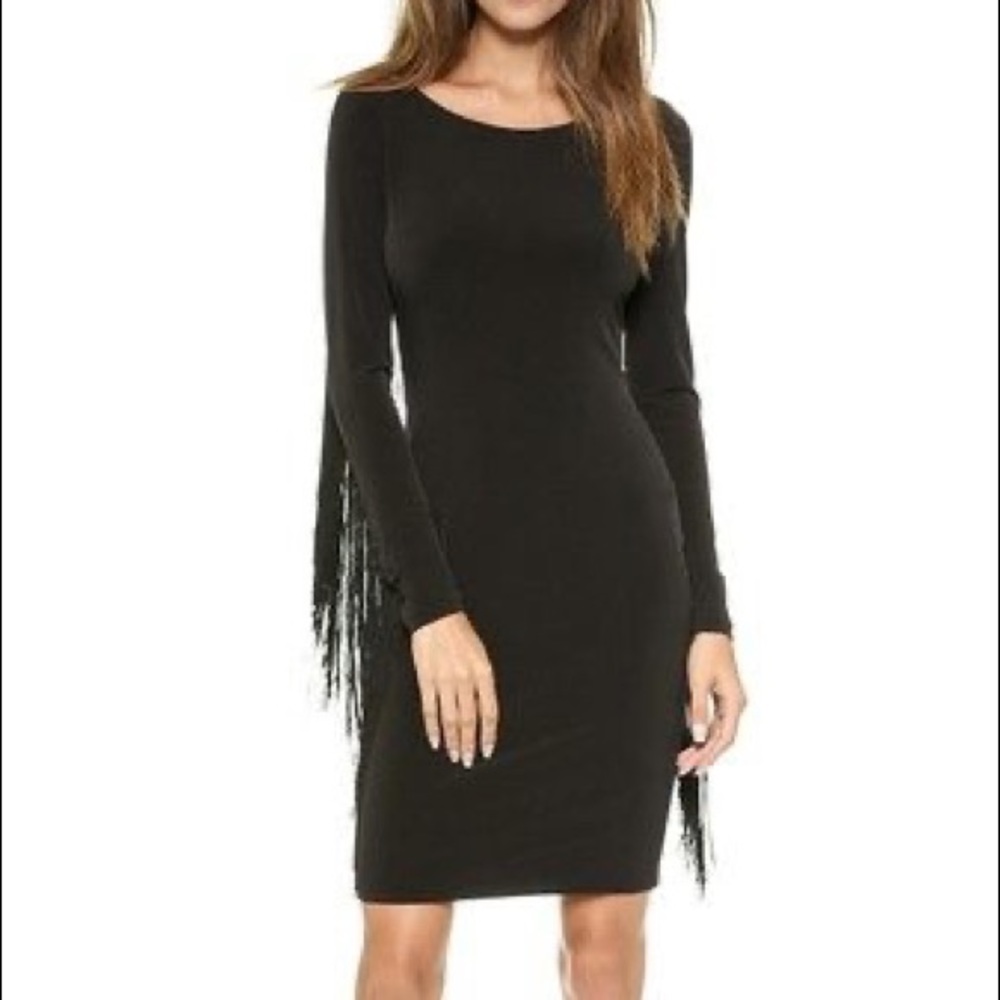 Long Sleeve Fringe Dress